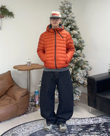 カーリンノンフェイドワイドデニムパンツ