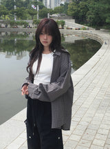 Built overfit check shirt