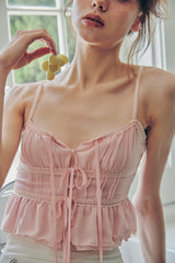 WHISPER BUTTON TOP pink