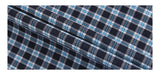 Blue Check Wide Casual Pants