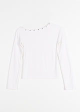 スクエアスタッズスリムTシャツ