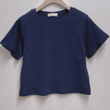 plain napping peach short-sleeved T-shirt