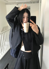 サイドボタンストラップカーディガン