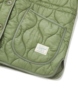 Women’s Collarless Quilted Jacket Olive
