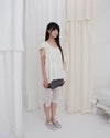 LACE STRAP FLARE TOP / CREAM