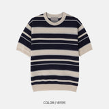 LMN エアークールリネンダンガラ半袖ニット (2 colors)
