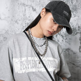 クラック ロゴセミ オーバーサイズフィット Tシャツ (MELANG GRAY)