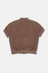 Palma shirring half zip-up