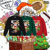 Ho Ho Home Run Santa Sweartshirt(Red)