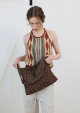 Lace Flower Shoulder&Cross Bag_Brown