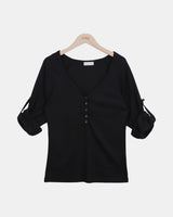 シニズ ロールアップ 7分袖 Tシャツ