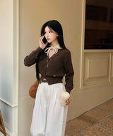 [BELLIDE MADE] Muted V-neck Long Sleeve Cardigan