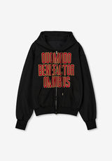 DR FAVOR 26 Patch Crop Hoody Zip-up