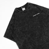 PEANUT STAIN - ビッグ ロゴ ウォッシュ ブラック オーバーサイズ Tシャツ