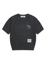 SERIN SMALL LOGO CABLE HALF KNIT (2COLOR)