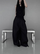 twist drape halter knit top (2color)