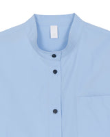 A Drop High neck Shirt - Sky Blue