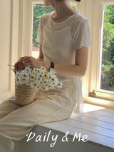 Layered Ribbon T-Shirt(3color)