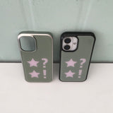 Dot dot star olive pink epoxy bumper case