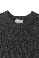 ベーシックケーブルニット (Charcoal)