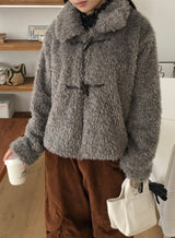 フェラー ダッフルカラー ファー ジャケット