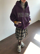 Grunge Button-Up Checkered Skirt (2 Colors)