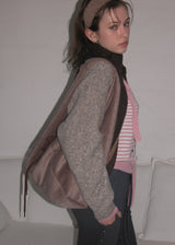Jeanne Angora Fur Shoulder Bag_Melange Brown