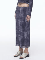 Denim Mesh Long SK(BK)