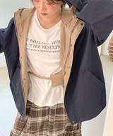 About Colorful Hood Bomber Jacket