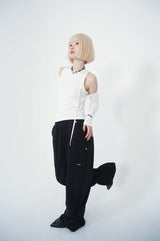 2WAY STRING PANTS_BLACK ( FLEECE.ver)