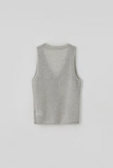 T/T Soft sheer knit vest - gray