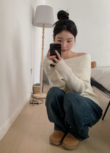 Deep Blue Balloon Wide Denim Pants