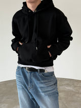 Snap warmer crop hood t-shirts(3color)