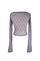 VネッククロップレースT(3color)