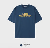 ルックリロードラウンレタリングオーバーサイズショートスリーブTシャツ
