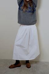 Rustic long skirt_ivory