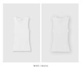 Muse Stretchy Ribbed Round Neck Sleeveless / 4 Colors