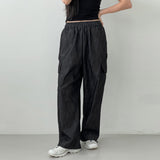 ワイドカーゴデニムパンツ [BLACK]