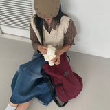 Swag-on nylon Bokjori string backpack suitcase luggage color prosthetic bag 3 colors [mandarinetree only]