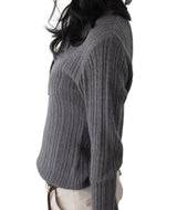 Nata Henley Neck Ribbed Knit Top