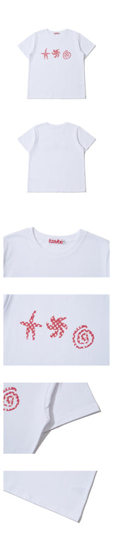 ドゥードゥルスリムTシャツ - ホワイト