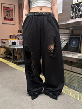 [Unisex] Destroyed banding sweat pants(2color)