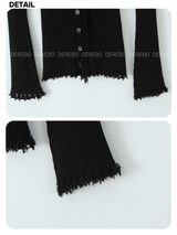 Elise Knitwear Pleats Skirt Cardigan Two-Piece