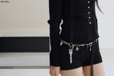 Heart keyring Silver Gold Chain Belt