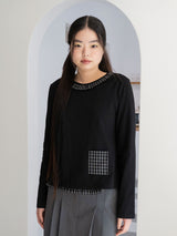 FRILL POCKET T (BLACK)