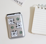 ハピネスクローバー マグセーフ カードウォレット シルバーカラー