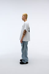 EEERRR Record artwork damage washing T-shirt (White)
