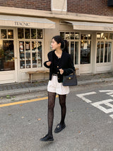 [MADE] Fulls cashmere unbalanced off-shoulder knitwear