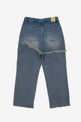 Klint rough crop skirt denim