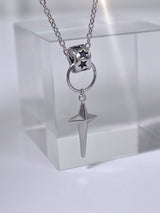 black wave ring star necklace
